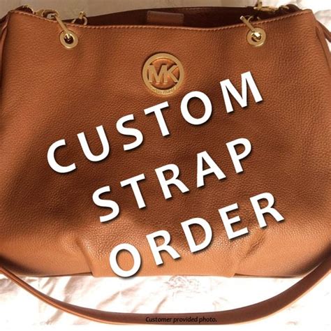 leather replacement purse straps for michael kors bags at esty|Michael Kors signature tote strap.